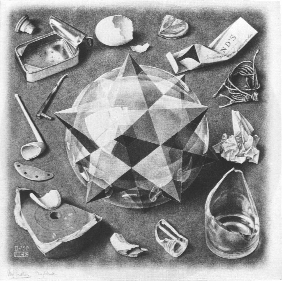 M. C. Escher's Contrast (Order and Chaos), 1950